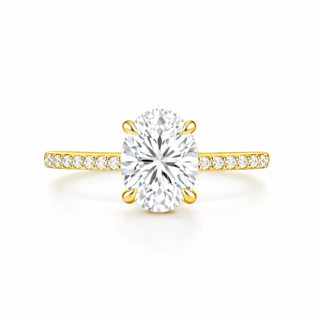 Oval Lab Diamond Pavé Ring
